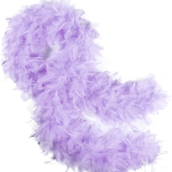 THARAHT Lavender Chandelle Turkey Feather Boa - Picture 1 of 2